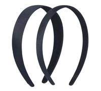 2 Pezzi Cerchietti Semplici Fasce per Capelli, Nero Antiscivolo, 1.5cm/2.5cm per bambini, alla moda, accessori quotidiani per ragazze e donne