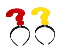 2 Pezzi Cerchietto a Punto Interrogativo, Stile Novità | Tessuto, Plastica e Feltro, Comodo da Indossare, Rapido da Mettere, per Foto, Eventi e Travestimenti