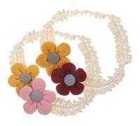 2 Pezzi Cerchietto per Bambina in Stoffa a Fiore, Elastico e Comodo | Neonata e Bambini Piccoli, Stile Adorabile, Materiale Delicato, per Foto Newborn e Feste