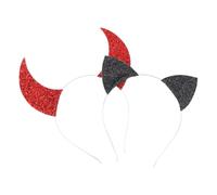 2 Pezzi Cerchietto per Corna Diavolo e Orecchie di Gatto | Set da Due Pezzi in Fibra Artificiale, Stile Creativo e Delicato, per Carnevale e Feste
