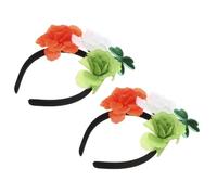 2 pezzi Cerchietto Trifoglio per Chioma Rosa, Accessorio Festa San Patrizio | Tessuto e Plastica, Stile Delicato e Grazioso, per Foto, Festa di San Patrizio, e Genitori