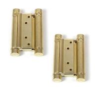 2 Pezzi Cerniera a molla bommer Doppia azione per porta 100mm Colore Acciaio Nic