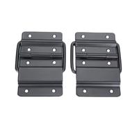 2 pezzi Cerniera di supporto for porte di valigie in metallo, cassette degli attrezzi, armadietti, 8 fori, decorazione, cerniere for armadietti(Black)