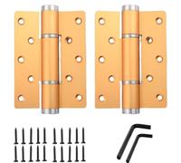 2 pezzi cerniera for porta con chiusura ammortizzata, posizionamento automatico a 90°, chiudiporta idraulico, ferramenta for chiudiporta regolabile da 5 pollici(Gold)