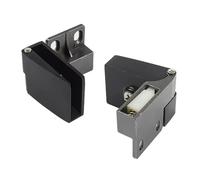 2 pezzi Cerniera for porta in vetro in lega di zinco con chiusura automatica, montaggio laterale, morsetto senza telaio Per porte(Black)