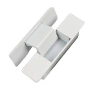 2 pezzi Cerniera invisibile 2D Cerniere for mobili in lega di zinco regolabili for porte nascoste for cassetti Accessori for ferramenta for la casa Strumenti(White)