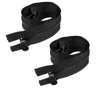 2 Pezzi Cerniera Lampo in Plastica da 70 cm #8 Divisibile a 2 Vie, Chiusure Lampo in Plastica en Nylon, Metallo Resinato Cerniera con Doppio Cursore per Cappotti, Giacche, Borse, Biancheria da Letto