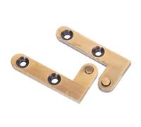 2 Pezzi Cerniera Pivotante Nascosta, Rotazione Verticale Silenziosa | Ottone Resistente alla Ruggine, Design Perno Superiore, Uso Domestico, Finitura Bronzo Discreta