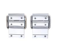 2 pezzi cerniere for armadietti argento/nere for porte di valigie, cassette degli attrezzi, supporto cerniera accessori for air box 6 fori(Silver 2pcs)