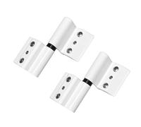 2 Pezzi Cerniere in Alluminio per Profilo Convenzionale 40×20 mm | Per Porte e Finestre Battenti | Non Compatibile con Serie Europea | Alta Resistenza | Apertura Interna Destra | Bianco