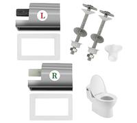 2 Pezzi Cerniere Tavoletta Wc, Kit Cerniere Tavoletta Wc Acciaio Antiruggine Universali E Paracolpi Super-Soft, Cerniere Del Sedile Del Wc Per Tavoletta Del Water Con Dadi E Rondelle