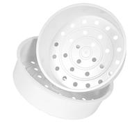2 Pezzi Cestello per Vapore in Plastica per Cuoci Riso 5l Bianco