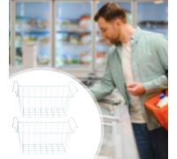 2 Pezzi Cestino Frigorifero Congelatore Organizzatore Cucina Cestelli