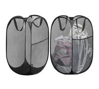 2 Pezzi Cesto Portabiancheria Pieghevole a Rete, 36 * 36 * 60 cm Cesto Portabiancheria Portatile Pop-Up, Cestino Pieghevole con Manici Pop Up, per Casa, Camera dei Bambini, Dormitorio, Viaggi