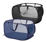 2 Pezzi Cesto Portabiancheria Pop-Up, Pieghevole, Grande, 36 X 36 X 58 Cm, Pieghevole, Con Manico, Traspirante, a Nido D'ape, per Casa, Campeggio e Viaggi