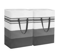 2 Pezzi Cesto Portabiancheria Sporca 75L, Cestino Biancheria Sporca, Cestino Panni Sporchi,Cesto Panni Sporchi Pieghevole con Maniglie Estese per Riporre Vestiti,per bagno, soggiorno 60x40x34cm