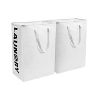 2 Pezzi Cesto Portabiancheria Sporca 75L, Cestino Biancheria Sporca, Cestino Panni Sporchi,Cesto Panni Sporchi Pieghevole con Maniglie Estese per Riporre Vestiti,per bagno, soggiorno 60x40x34cm