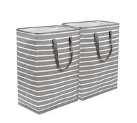 2 Pezzi Cesto Portabiancheria Sporca 75L, Cestino Biancheria Sporca,Cestino Panni Sporchi,Cesto Panni Sporchi Pieghevole con Maniglie Estese per Riporre Vestiti,per bagno,soggiorno 60x40x34cm