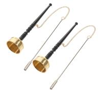 2 pezzi Chiama a mano Cell con manico in legno Buddista tibetano Ruota di