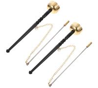 2 pezzi Chiama a mano Cell con manico in legno Buddista tibetano Ruota di