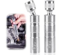 2 Pezzi Chiave Candela 16Mm/14Mm, Universale Magnetica Chiave a Bussola, Parete