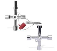 2 pezzi chiave universale a 4 vie chiave a croce chiave universale chiave per metro quadrato chiave multifunzione rubinetto contatore dell'acqua mobiletto contatore elettrico