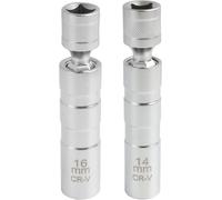 2 Pezzi Chiavi per Candele Auto, 16Mm E 14Mm, Universale, Magnetico E Flessibile