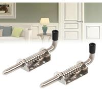 2 Pezzi Chiavistello Scorrevole, Chiavistello a Molla, Bullone Universale a Moll