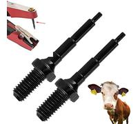 2 pezzi chiodo per etichetta auricolare, universale per etichetta auricolare per bestiame pin tagger ago morsetto identificazione pin tagger puncher pinze parte ago strumenti di (Black