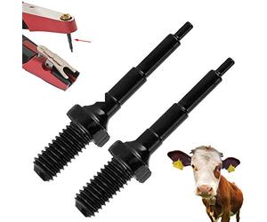 2 pezzi chiodo per etichetta auricolare, universale per etichetta auricolare per bestiame pin tagger ago morsetto identificazione pin tagger puncher pinze parte ago strumenti di (Black
