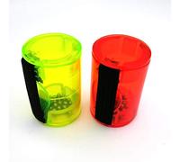 2 pezzi chitarra ukulele sabbia shaker martello ritmo anello divertente dito campana mandolino banjo fluorescente verde ABS handbells Drum Tap tastiera strumento a percussione (colore casuale)