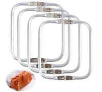 2 Pezzi Chiusura Borsa Uncinetto Cornice a U, Telai per Borse a U in Alluminio, 20x9,2 cm, Chiusura Borsa Uncinetto, Manico Interno a Forma di U, Chiusura a Bacio per Creazioni Fai Da Te (4Pcs)