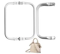 2 Pezzi Chiusura Borsa Uncinetto Cornice a U, Telai per Borse a U in Alluminio, 20x9,2 cm, Chiusura Borsa Uncinetto, Manico Interno a Forma di U, Chiusura a Bacio per Creazioni Fai Da Te (2Pcs)