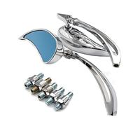 2 pezzi Chrome 8mm 10mm Teacridrop Retroview Specchi laterali Specchio moto