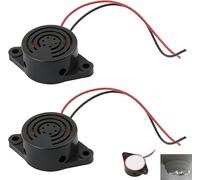 2 Pezzi Cicalini Piezo Elettronica 12 V, Cicalino Sonoro Continuo DC 3-24 V, Seg