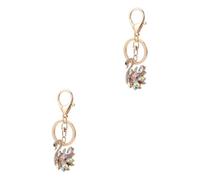 2 pezzi cigno portachiavi strass portachiavi borsa da appendere decorazione cigno portachiavi cigno portachiavi auto decorazioni appese, 2 pezzi, 4X3.5X0.5CMx2pcs