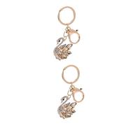 2 pezzi cigno portachiavi strass portachiavi borsa da appendere decorazione cigno portachiavi cigno portachiavi auto decorazioni appese, 2 pezzi dorati, 4X3.5X0.5CMx2pcs