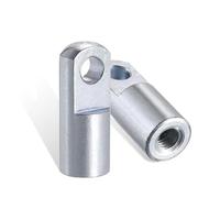 2 pezzi cilindri a testa forcella, connettori a I, filettatura interna M6 x 1, asta cilindro aria, testa forcella per chimica industria elettronica, lunghezza 28 mm