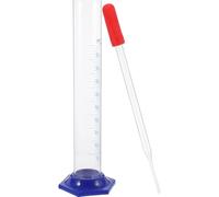 2 Pezzi Cilindro Graduato in Vetro 500ml, Misurazione Laboratorio