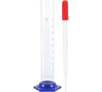 2 Pezzi Cilindro Graduato in Vetro 500ml per Laboratorio e Scuola