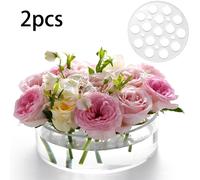 2 pezzi Cilindro Vaso trasparente Porta di fiori a basso profilo per
