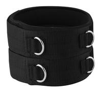 2 pezzi cinghia della coscia, polsini in palestra imbottiti con anello a D, cinturino per le gambe regolabili per le macchine Speed Allenamento Esercizio fisico Taekwondo Football Fitness Bans