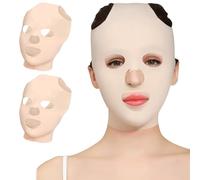 2 pezzi cinghia di dimagrimento facciale, maschera di sollevamento del viso traspirante riusabile 3D, maschera dimagrante faccia piena di rughe v shaper per dormire quotidianamente l'uso