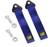 2 Pezzi Cinghia di Traino Rosso, Exsbtay® Gancio Traino in Tessuto, Corda per Rimorchio in Nylon, per Paraurti Anteriore e Posteriore, Fune di Traino Universale Racing (Blu)