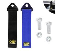 2 Pezzi Cinghia Traino Auto, Cinghia di Traino Tuning, Gancio Traino in Tessuto Trailer Corda, per Fune Traino Racing Universale, il Trasporto di 2 Tonnellate di Peso (Blu&Nero)