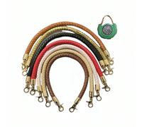 2 pezzi Cinghie a catena intrecciate per manici di borse dorate fai-da-te con moschettone a molla, accessori per borse/portafogli/borse a tracolla regolabili in lunghezza, ricambi per borse e accessor