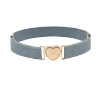 2 pezzi cintura elastica a forma di cuore for bambini, cinture elastiche for vestiti e ragazze(Gray)