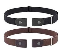 2 Pezzi Cintura Elastica Senza Fibbia, Cintura Elastica Invisibile Regolabile, Cintura Invisibile da Donna Uomo Cintura Senza Fibbia per Jeans Vestito Pantaloni Gonne (con 2 Fibbie Extra)