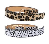 2 Pezzi Cinture Leopardate Per