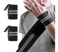 2 Pezzi Cinturino Elastico da Polso a Compressione, Polsiere Gym Professional Per Tennis, Golf, Palestra, Sport e Fitness- per Uomini e Donne (Grigio)